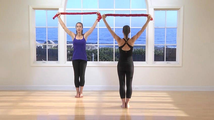 5-Minute Pilates Warmup With Hand Towel