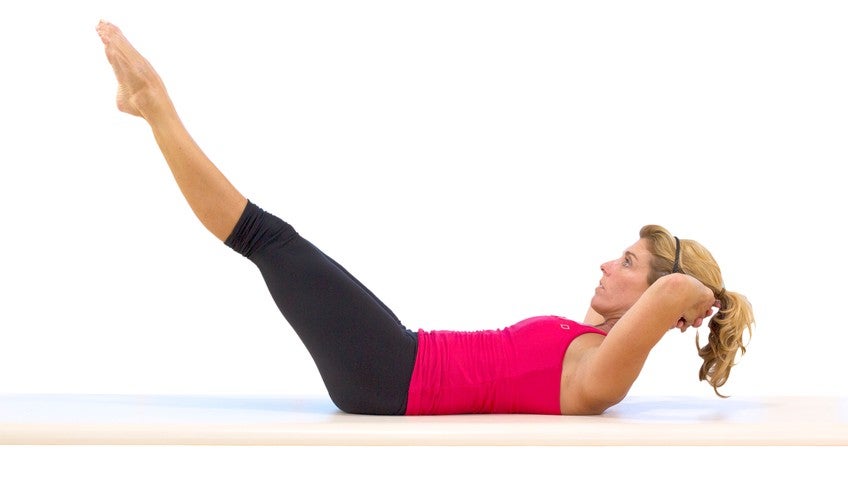 Classical pilates mat online workout: The Single Straight Leg Stretch