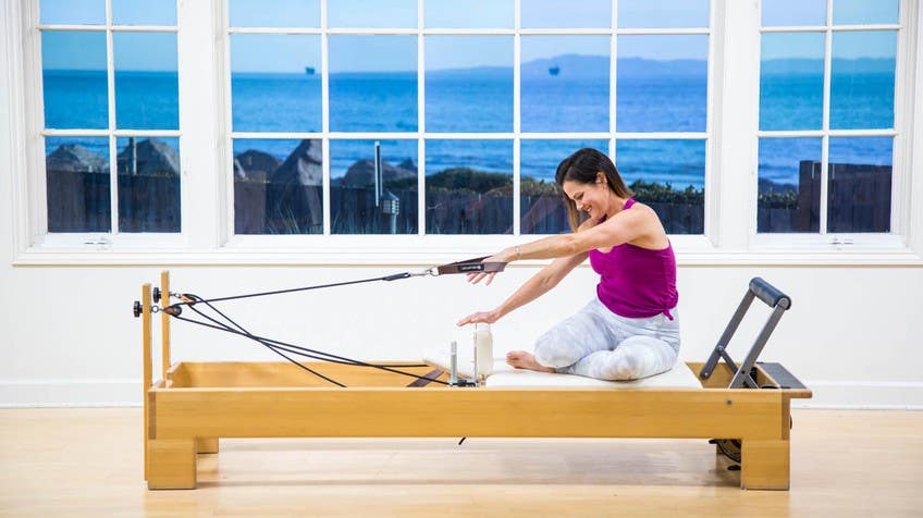 Pilates Reformer Seated Upper Body Strap Workout 