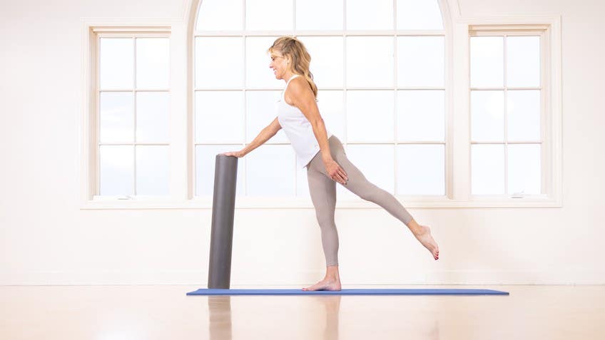 Challenge Your Stability by Practicing Bridge with a Foam Roller – Custom  Pilates and Yoga